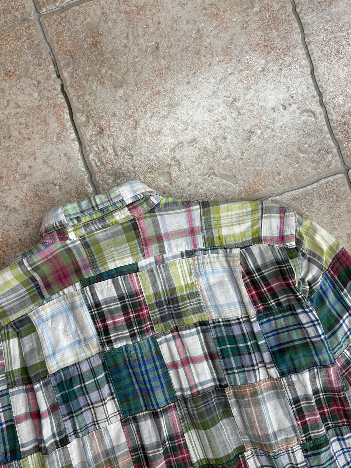 [M] Polo patchwork pattern shirt 상품이미지6