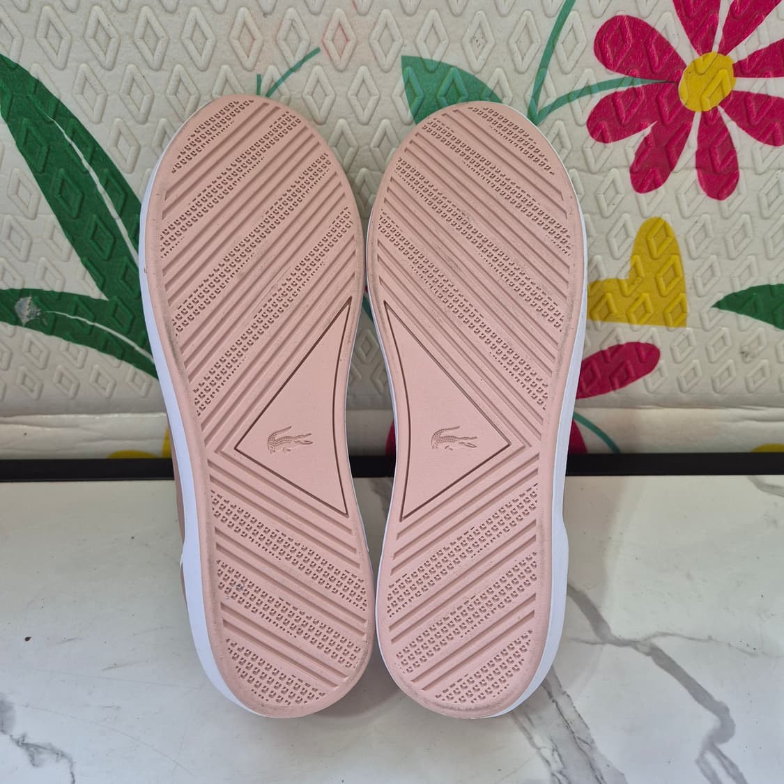 라코스테 핑크 베이지 여성 스니커즈 운동화225 상품이미지8