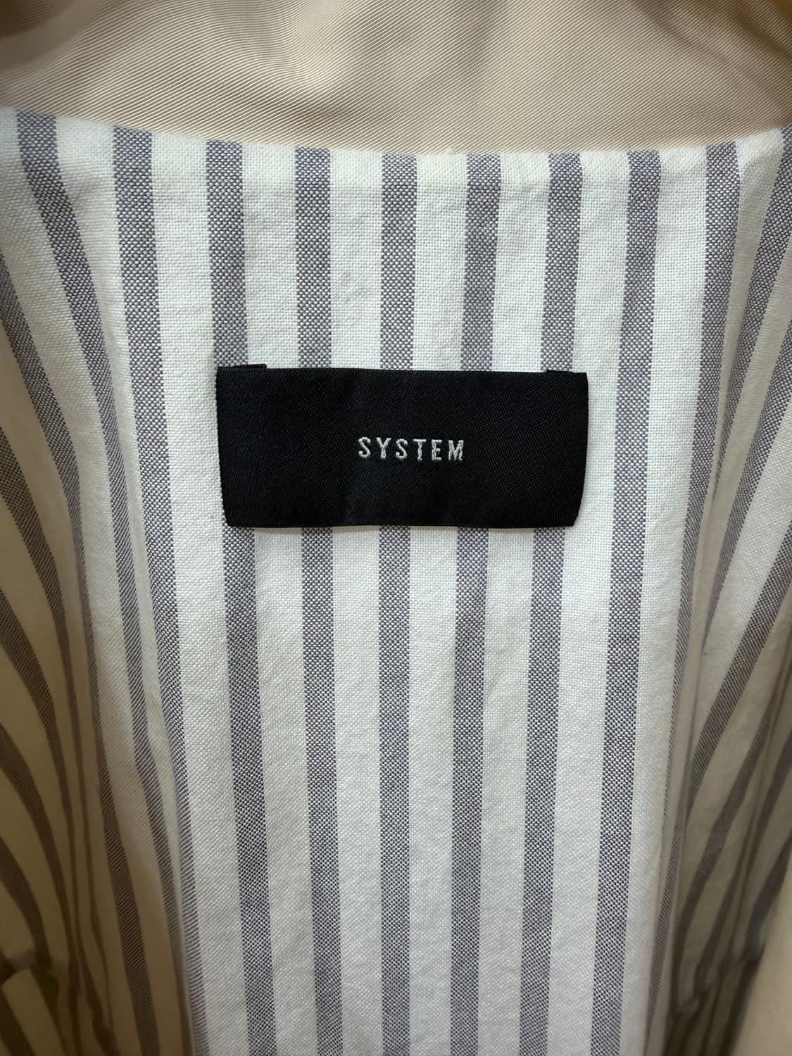 정품) 시스템 SYSTEM 한섬 아이보리 트렌치코트 82 상품이미지8