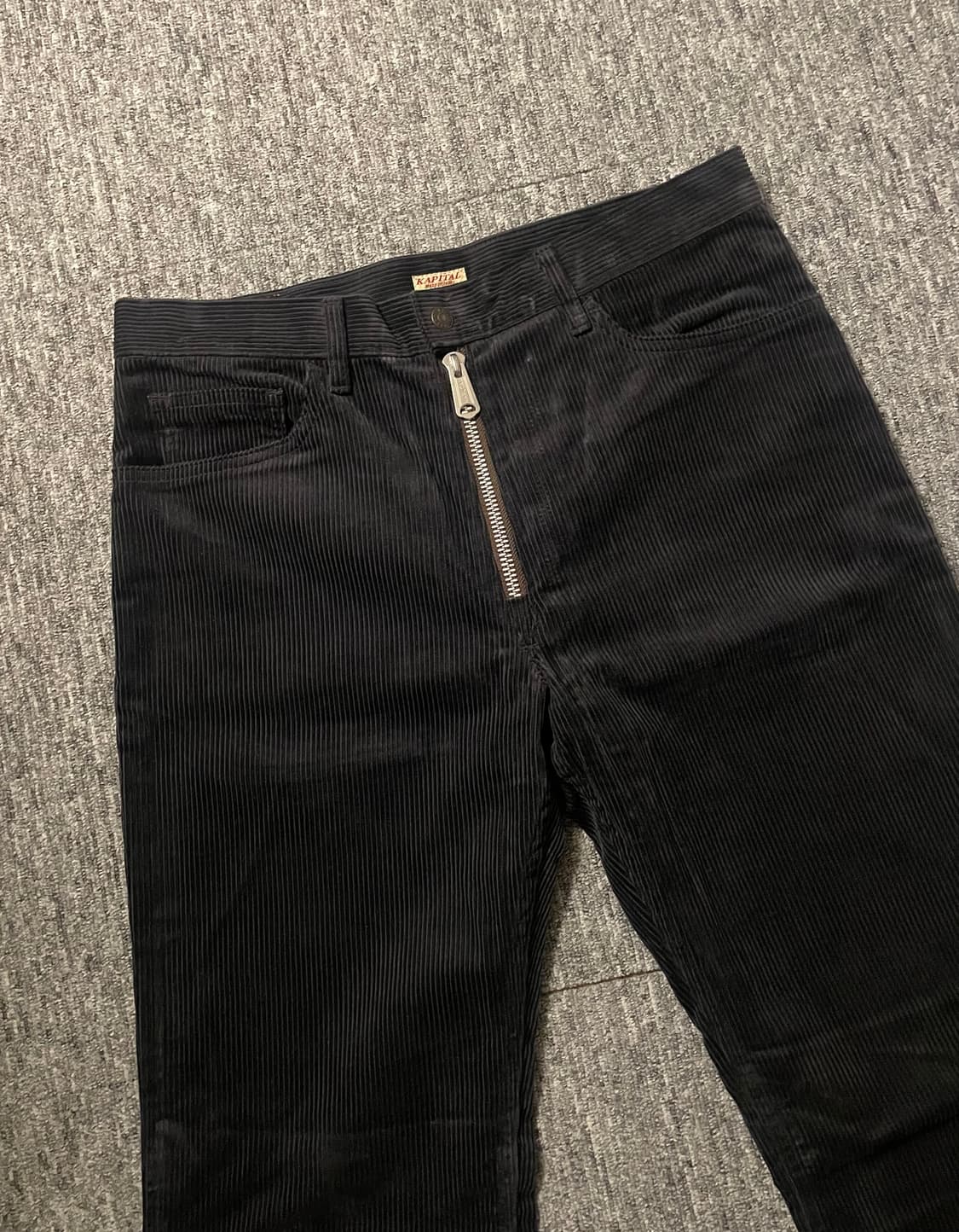 캐피탈 8W 코듀로이 플레어 팬츠 블랙 [34] 상품이미지1