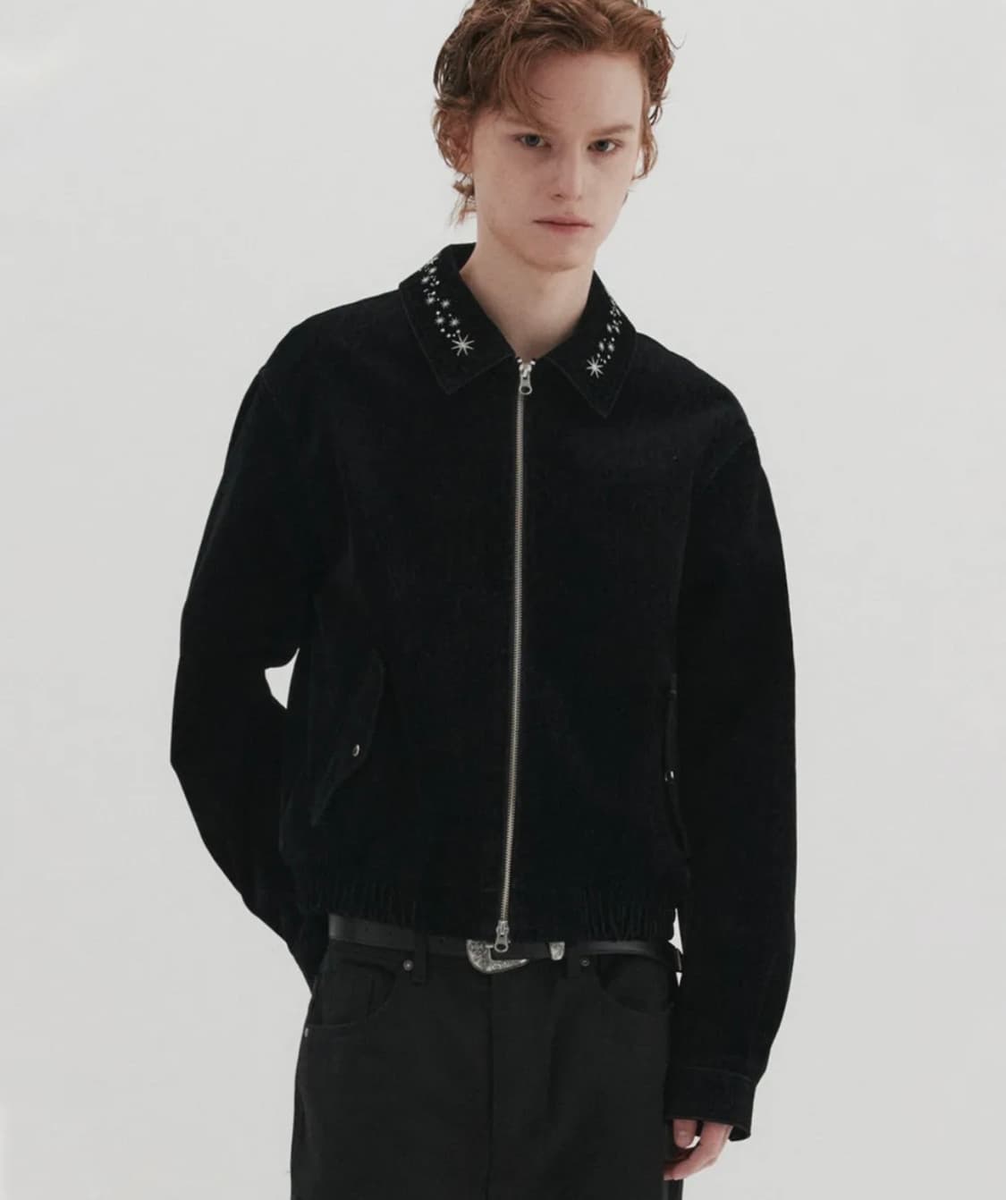 DNSR 엠브로이드 벨벳 데님 자켓 XL 상품이미지1