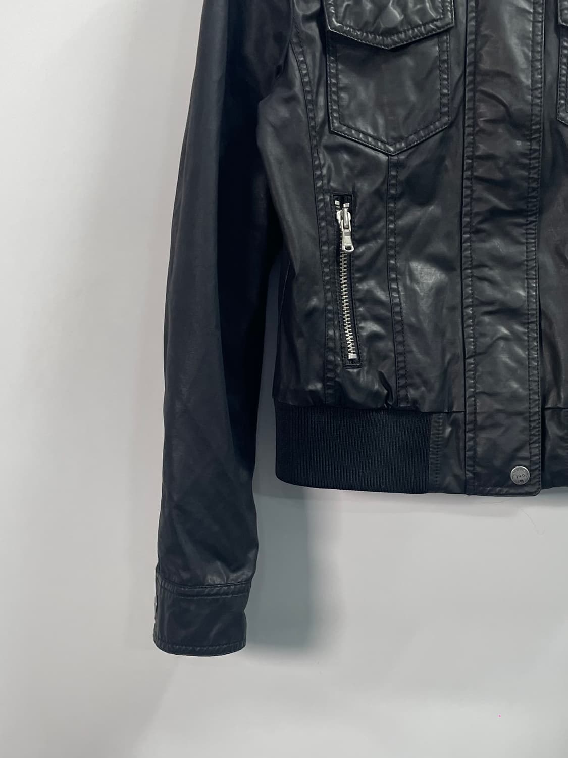 후부 우먼스 크롭 레이싱 코팅 자켓 (on.106)   상품이미지4