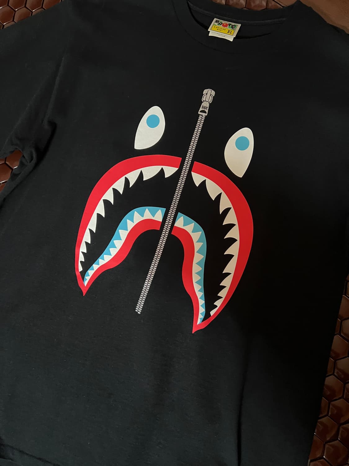 베이프 샤크 반팔 티셔츠 블랙 23SS XL 상품이미지1