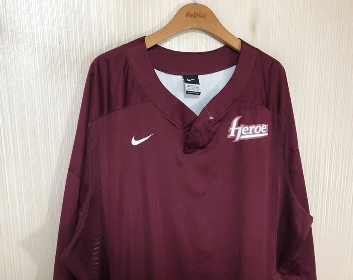 KBO 나이키 키움히어로즈 선수지급 웜업풀오버/스팀자켓 2XL 상품이미지5