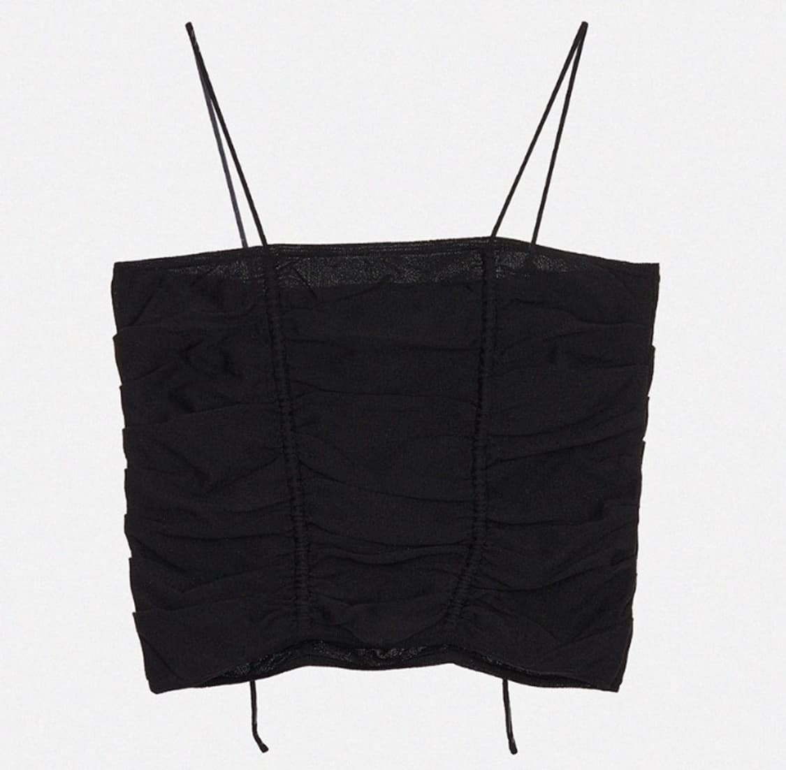 [르 LE] 셔링 뷔스티에 탑 (블랙 / Free) 상품이미지1