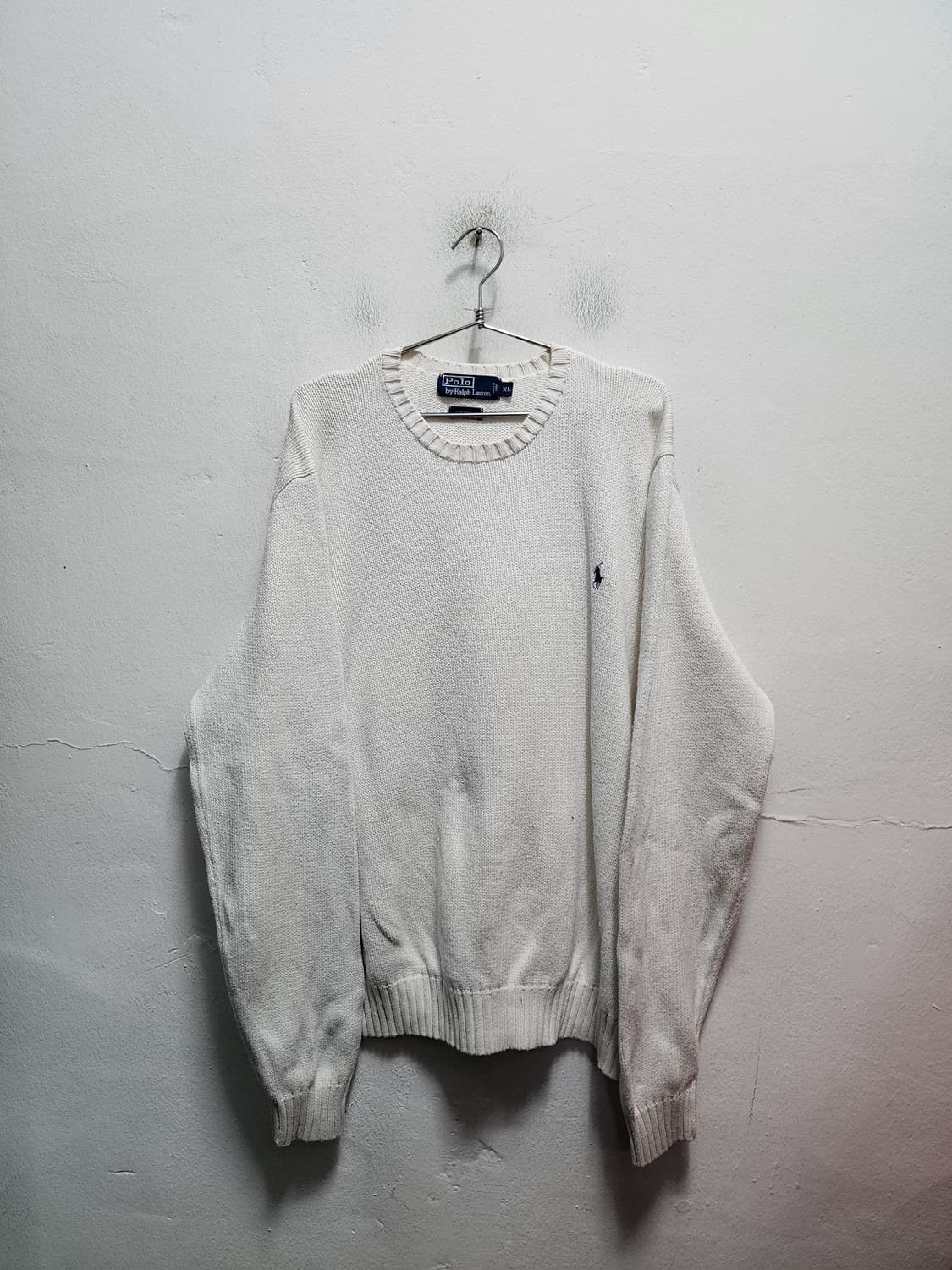 폴로 랄프로렌 90s 화이트 니트 스웨터 상품이미지1
