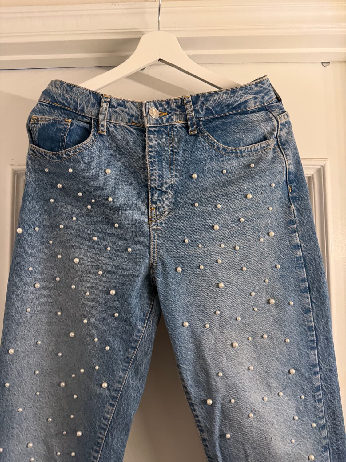 자라 진주 데님 청바지 상품이미지1