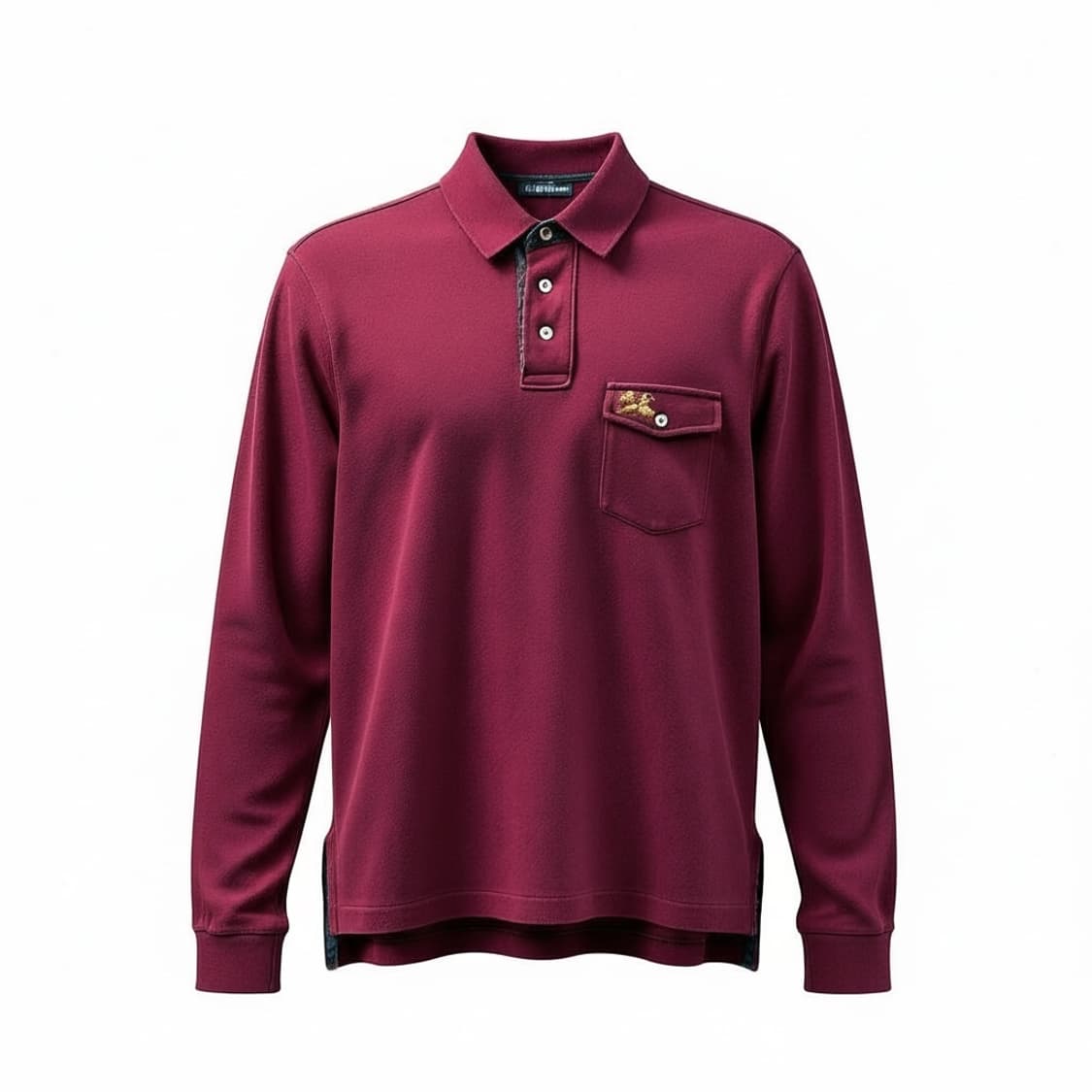 폴로 헌팅 테마 PK 롱슬리브 카라티 플랩포켓 사이드트임 디테일 버건디 상품이미지1