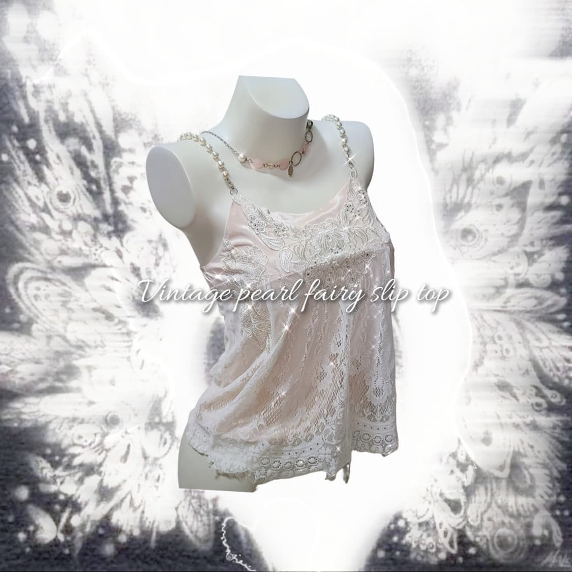 Vintage pearl fairy slip top 상품이미지1