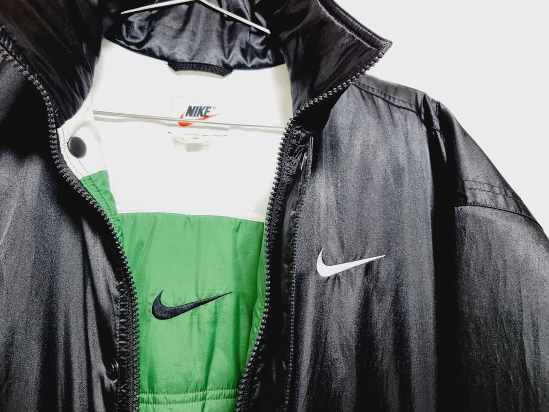 나이키 녹/검 올드스쿨 레어 유광 돕바 점퍼 롱패딩 상품이미지2