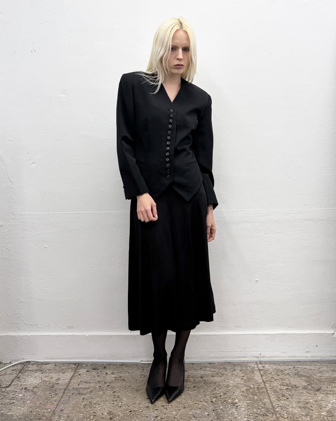 노마 카말리 버튼 디테일 논칼라 블레이저 상품이미지6