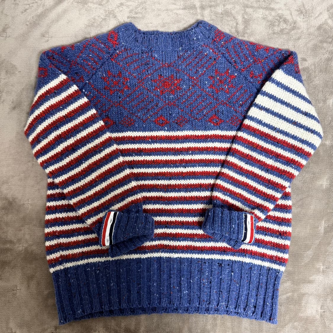 정품 톰브라운 사선완장 눈꽃 니트 4사이즈 상품이미지1