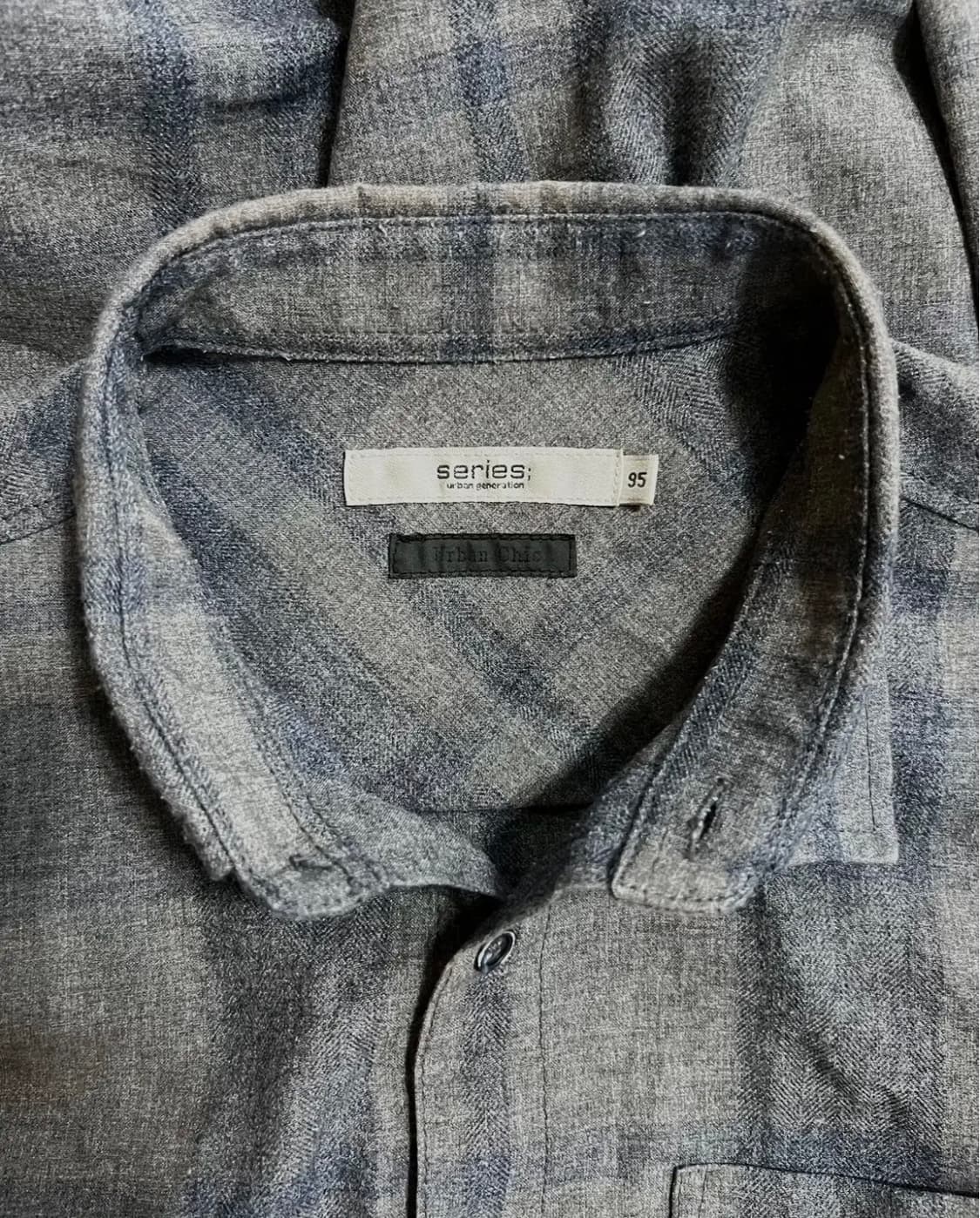 시리즈 남성 그레이 체크긴팔셔츠 95 상품이미지5