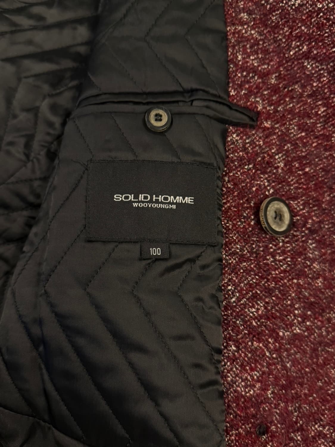 솔리드옴므 모헤어 더블 브레스티드 코트 슬림100 상품이미지7