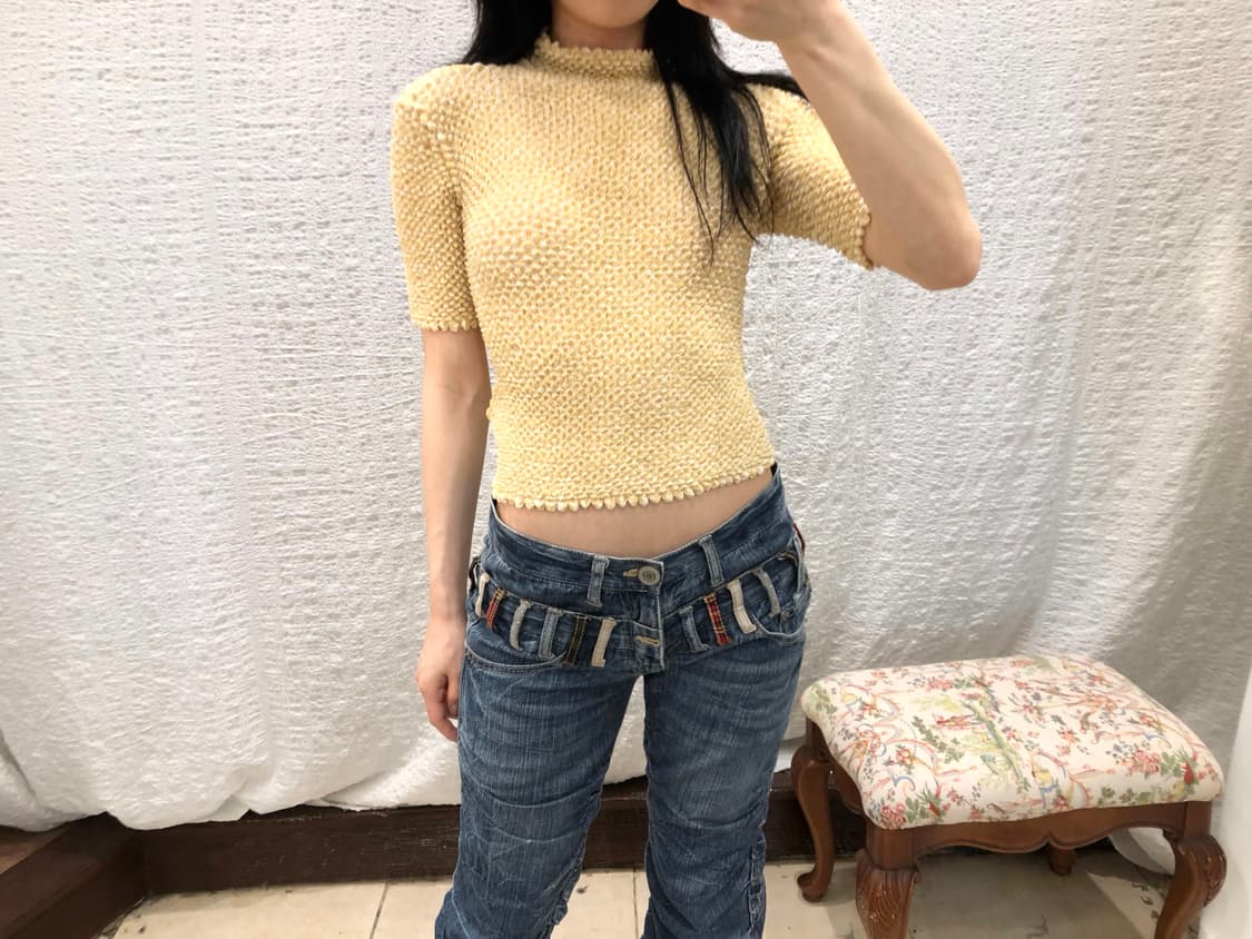 Popcorn Half Sleeve Knit 상품이미지6