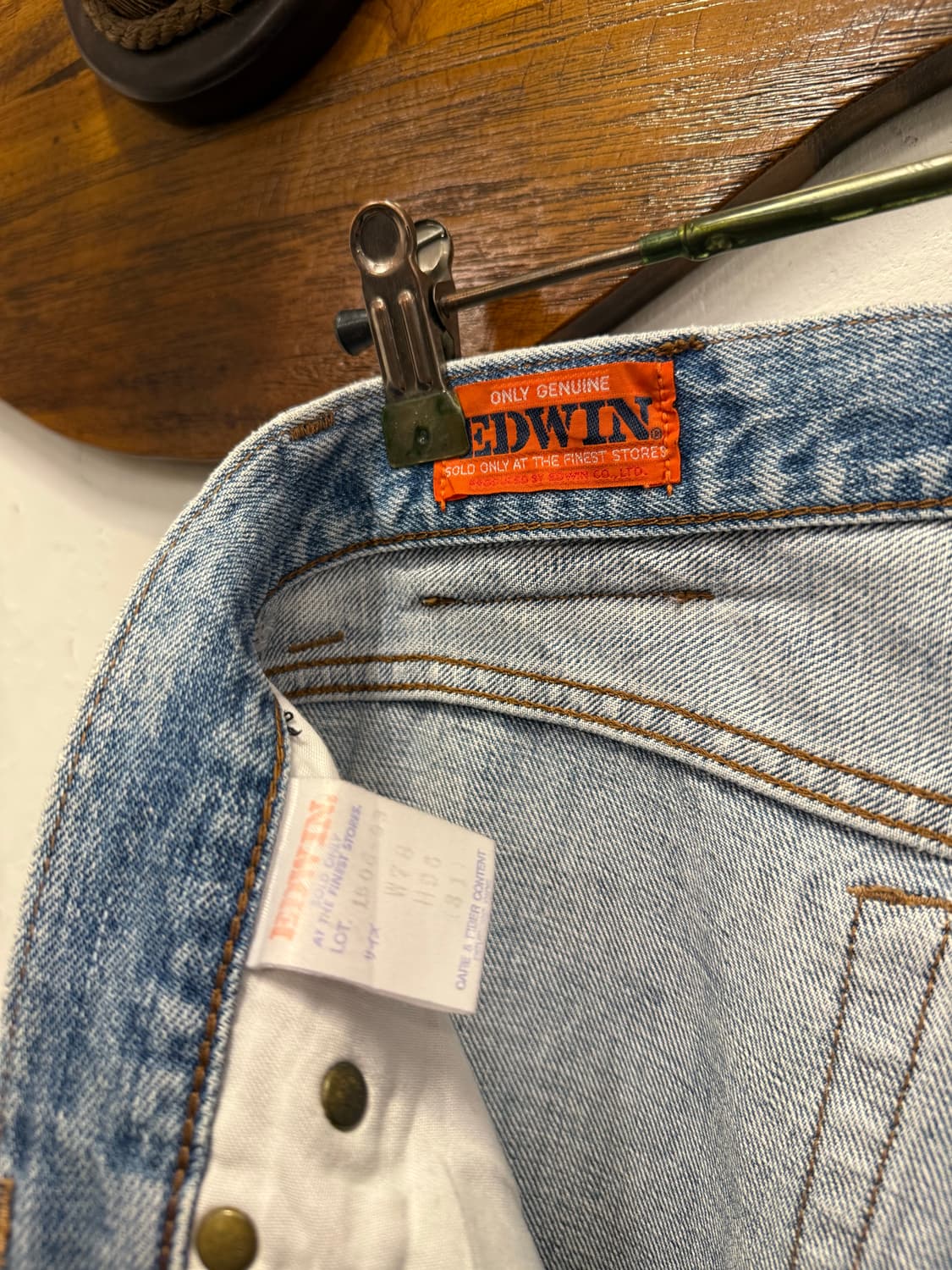 (30inch) EDWIN 에드윈 Light Blue Washed Den 상품이미지8