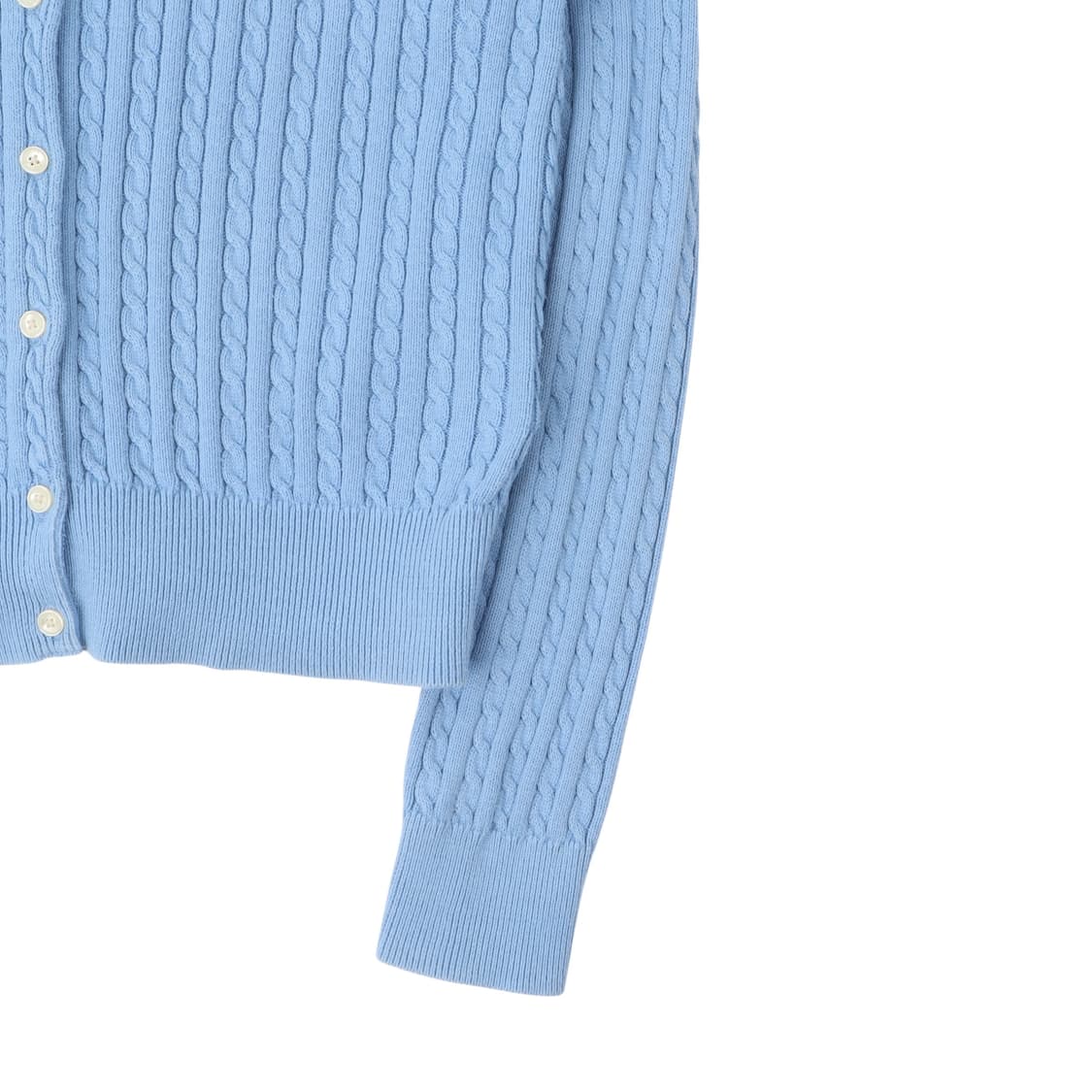 폴로 랄프로렌 라이트 블루 코튼 케이블 니트 가디건 상품이미지4