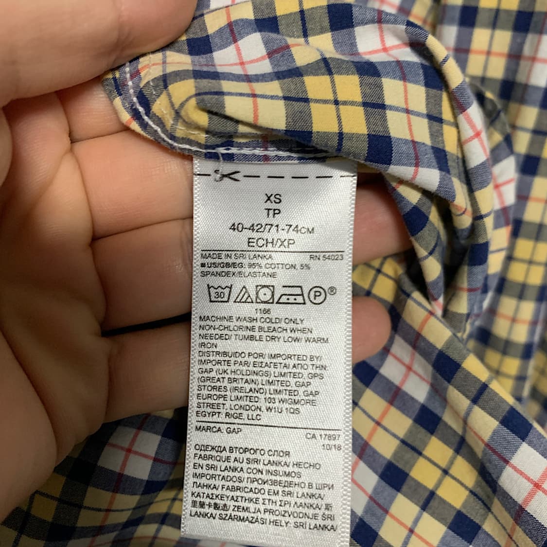 00s 갭 체크 셔츠 XS 상품이미지4