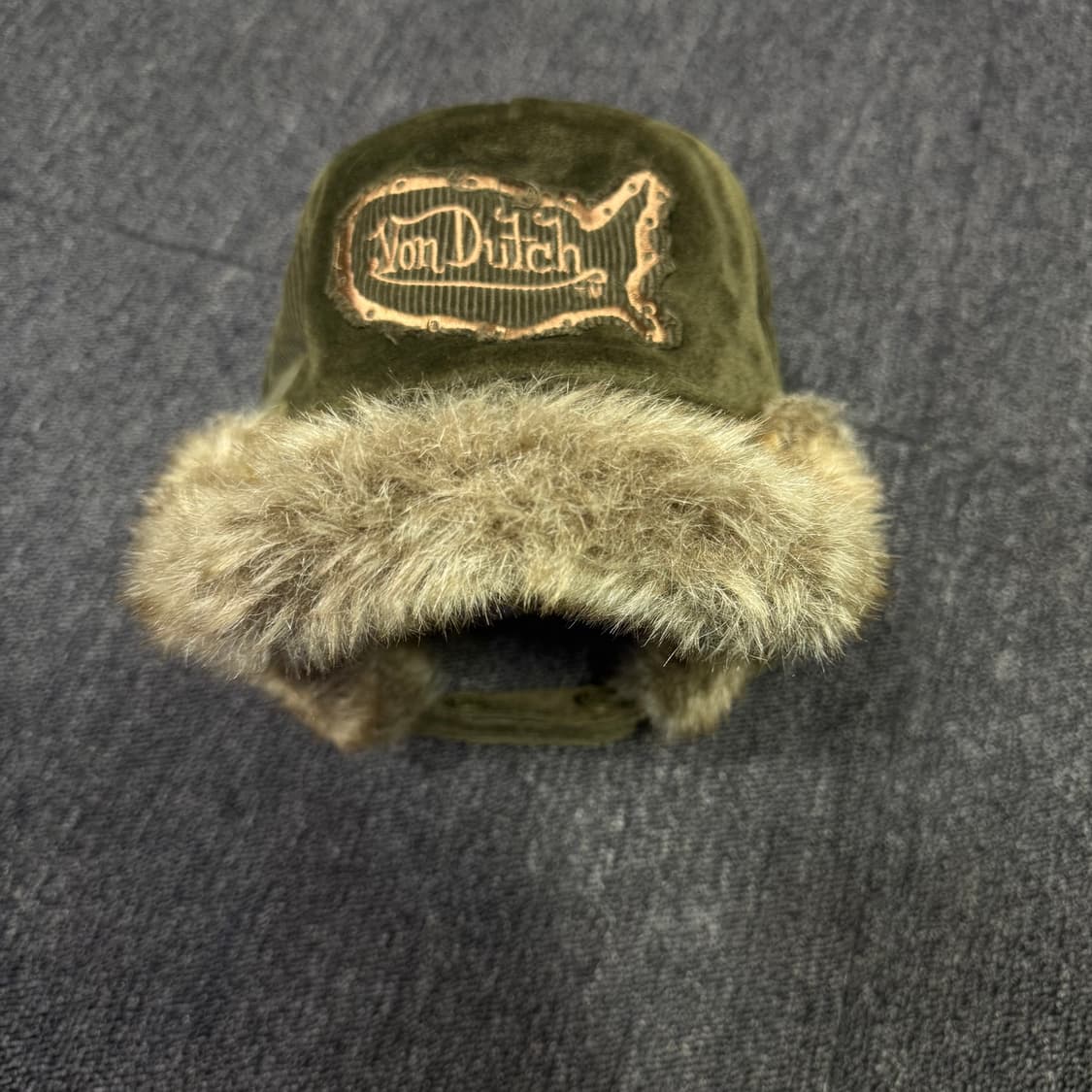 본더치 유니크 코듀로이 털 카키 트루퍼햇 볼캡  상품이미지4