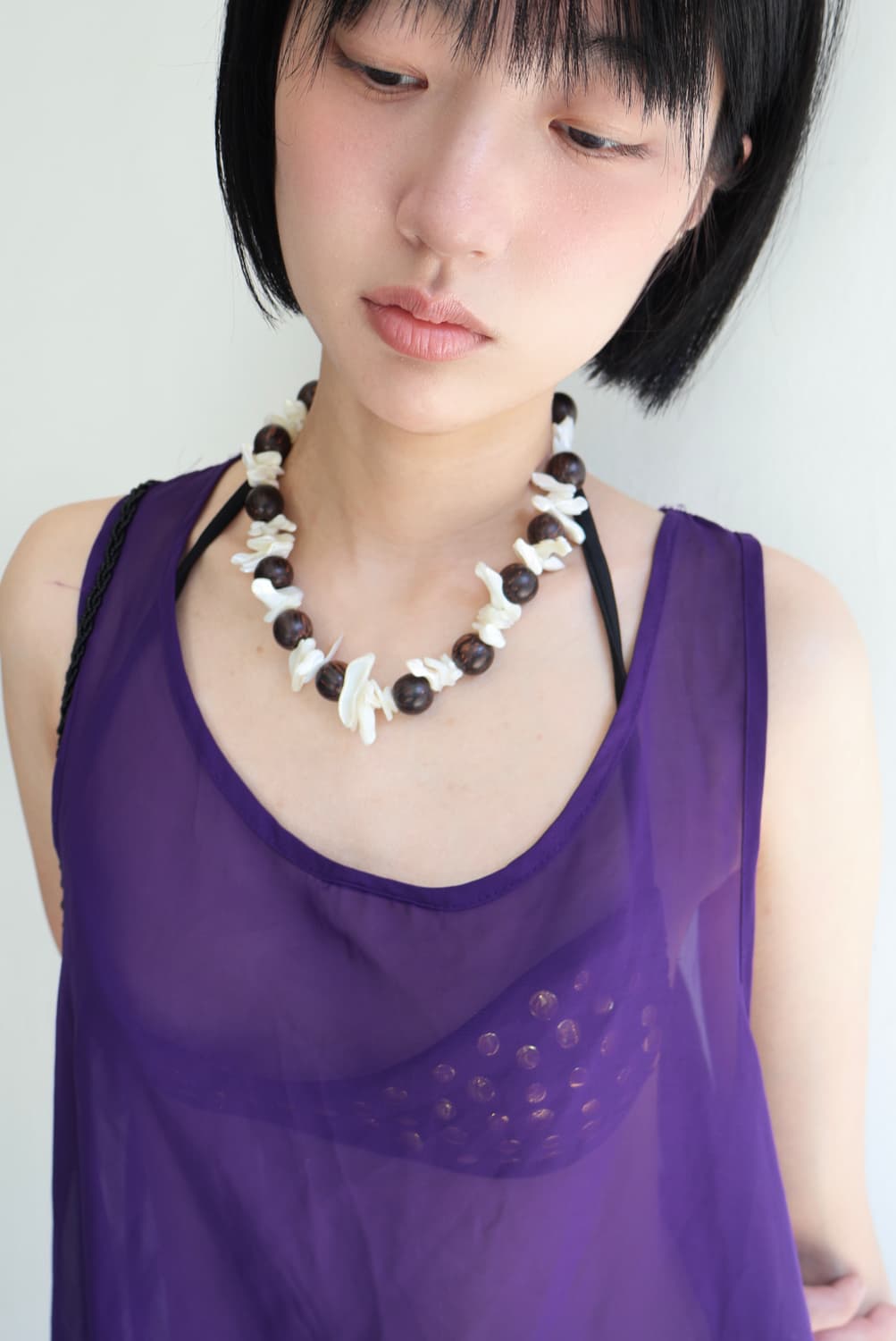 [heureul] shell drift wood necklace 상품이미지1