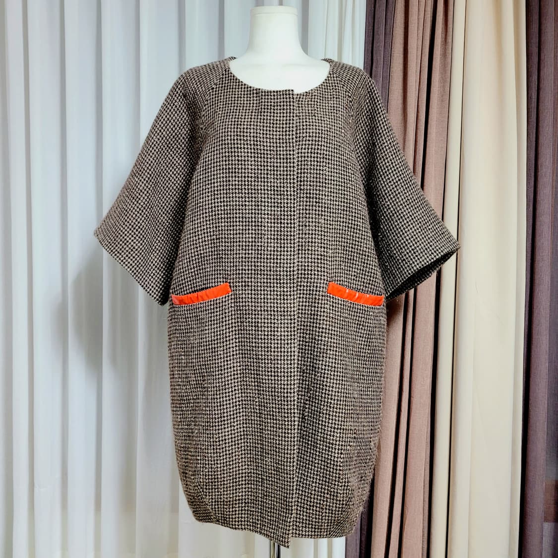 끌로에 보카시 부클 오버핏 코트 (울85,알파카15) (프리/표기38) 상품이미지1