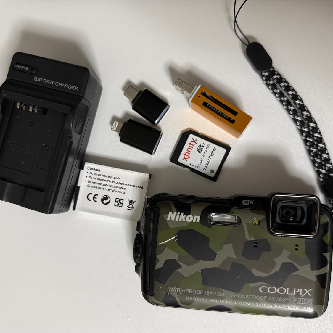 니콘 쿨픽스 aw120 카모 빈티지 디카 상품이미지3