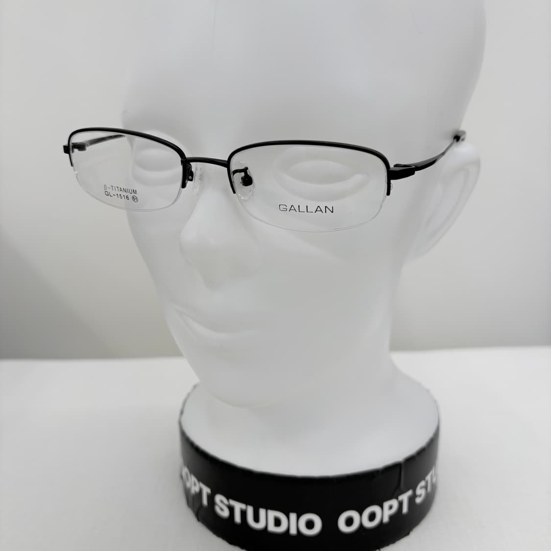 GALLAN 블랙 티타늄 반무테 빈티지안경 상품이미지5