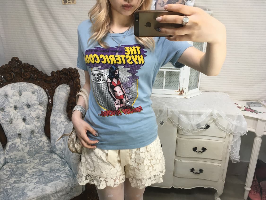 히스테릭글래머 소라그레이 프린팅 반팔 상품이미지1