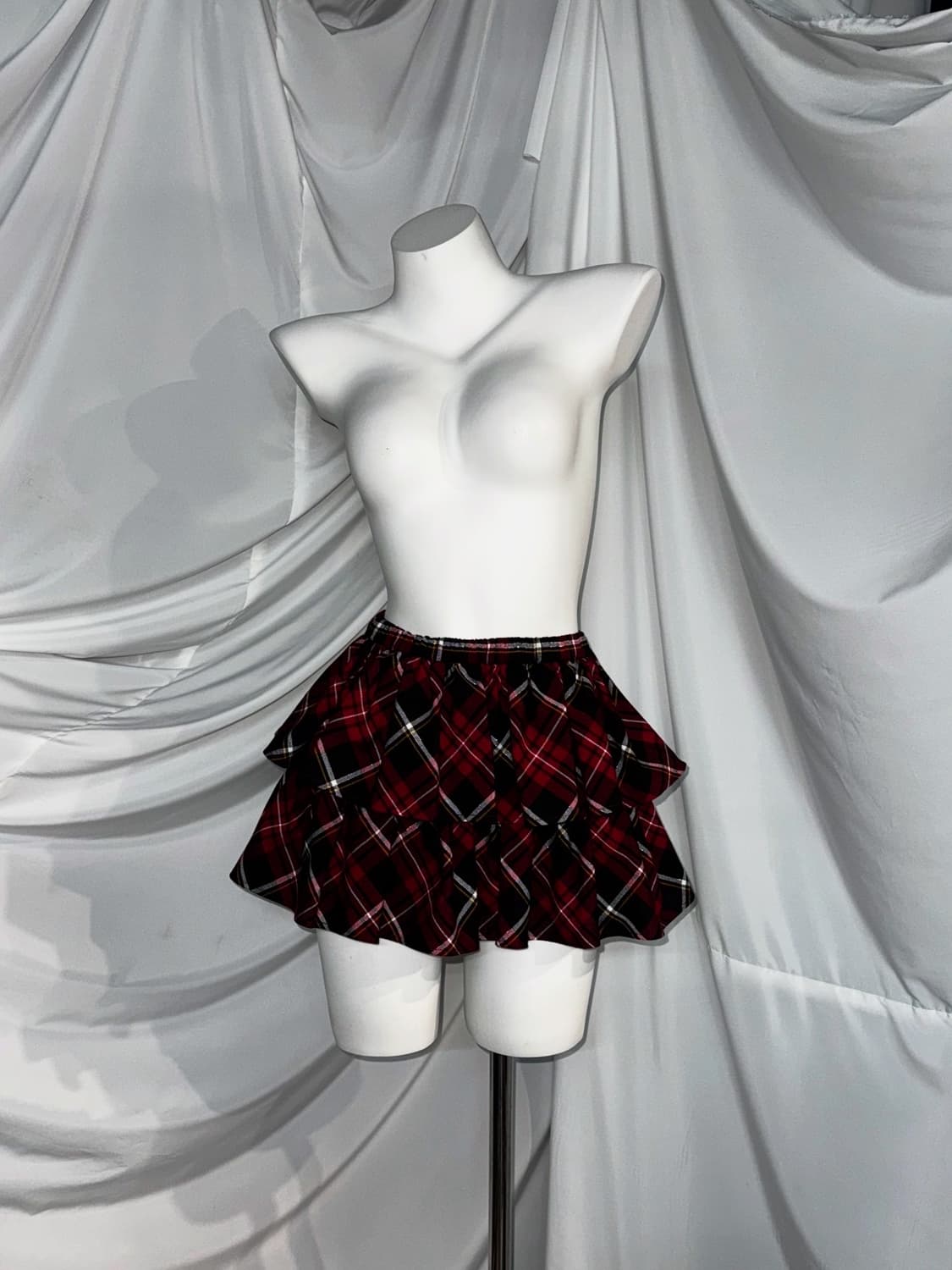 데일리 나나깔 레드 체크 펑크 코디세트  상품이미지2