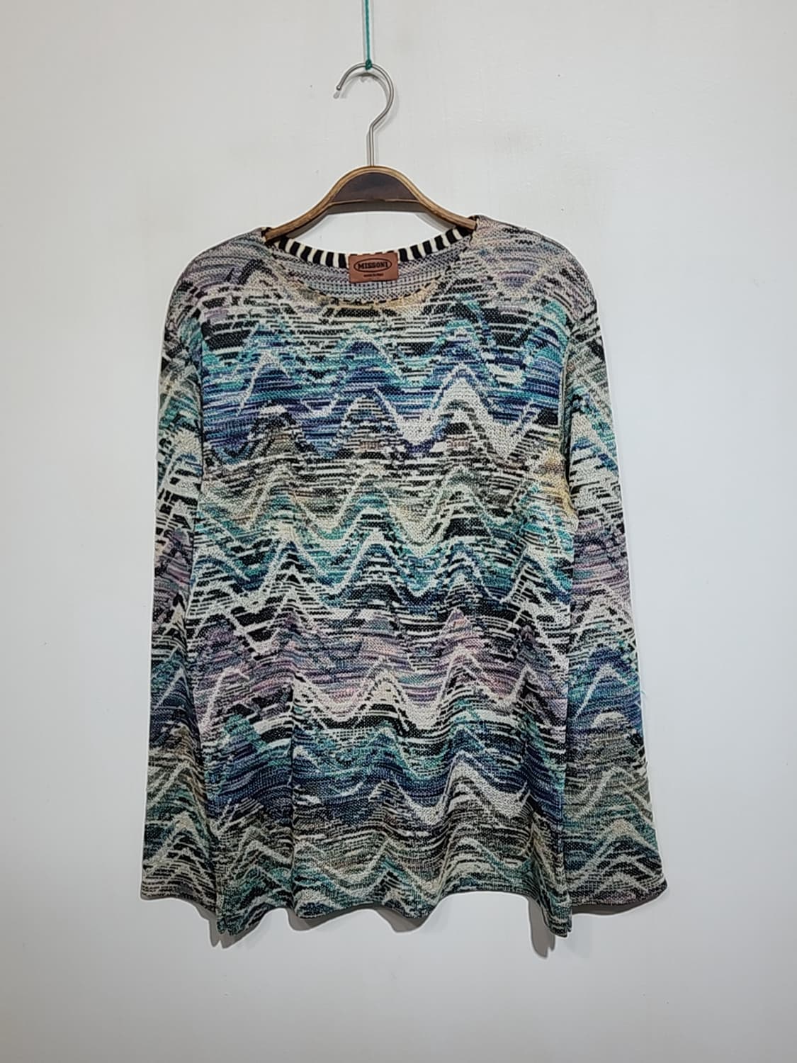 (L) 미쏘니 니트 패턴 스웨터 라운드 이태리판  상품이미지1