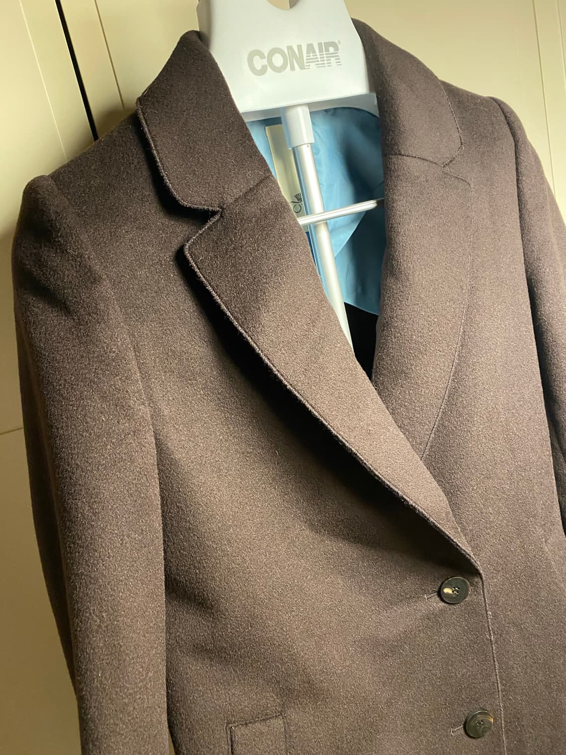 오즈세컨 모 캐시미어 혼방 브라운코트 상품이미지2