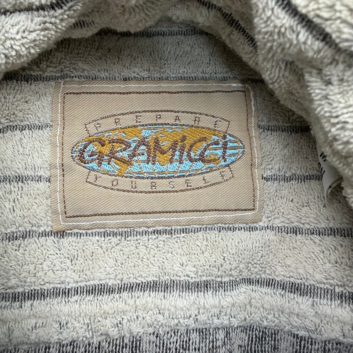 그라미치 빈티지 스트라이프 플리스 하프 집업 M 상품이미지7