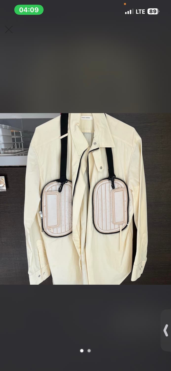 Packable shirt (ivory)- Criag green 상품이미지1