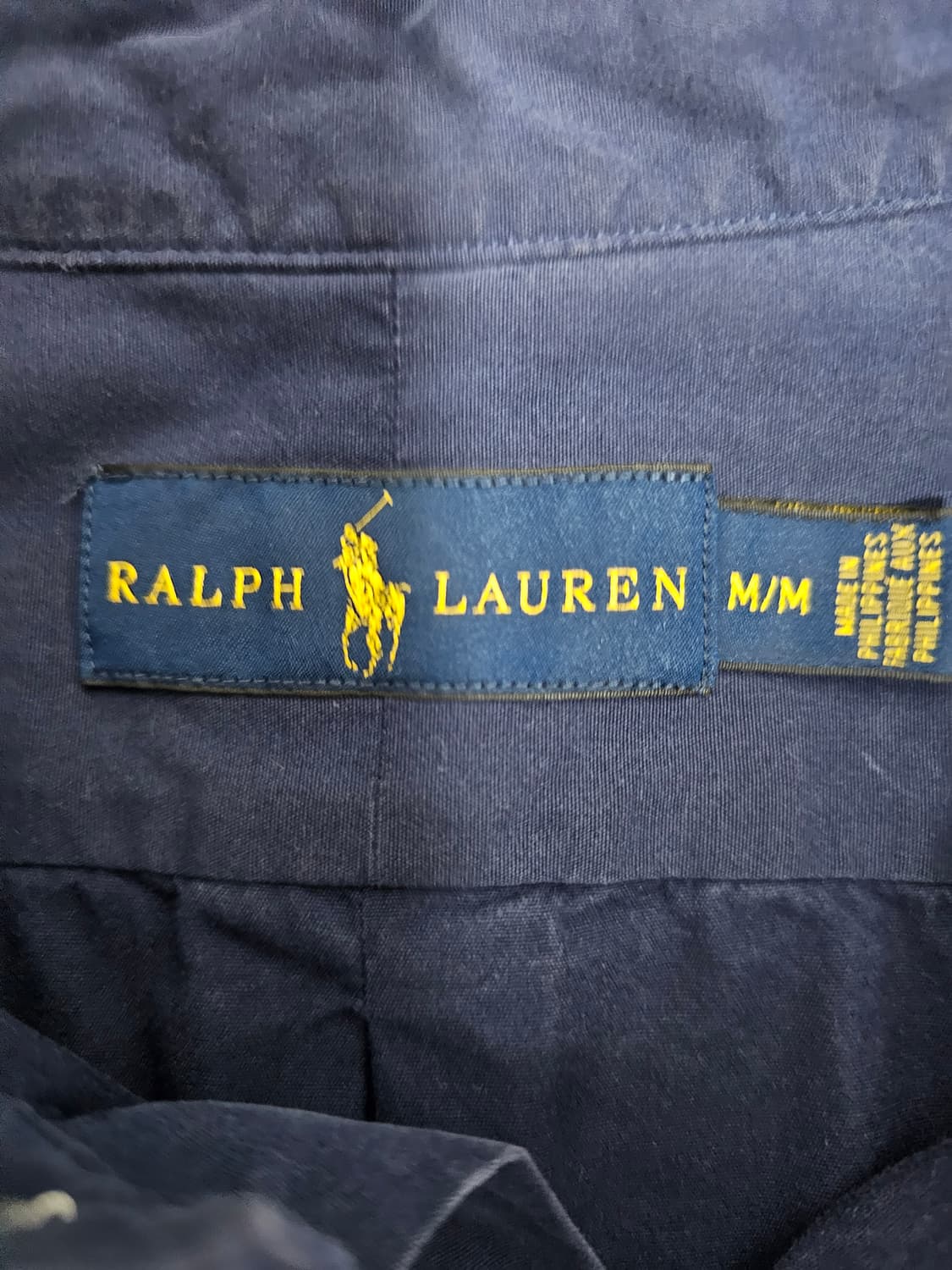 폴로 랄프로렌 네이비 반팔 셔츠 M 상품이미지3