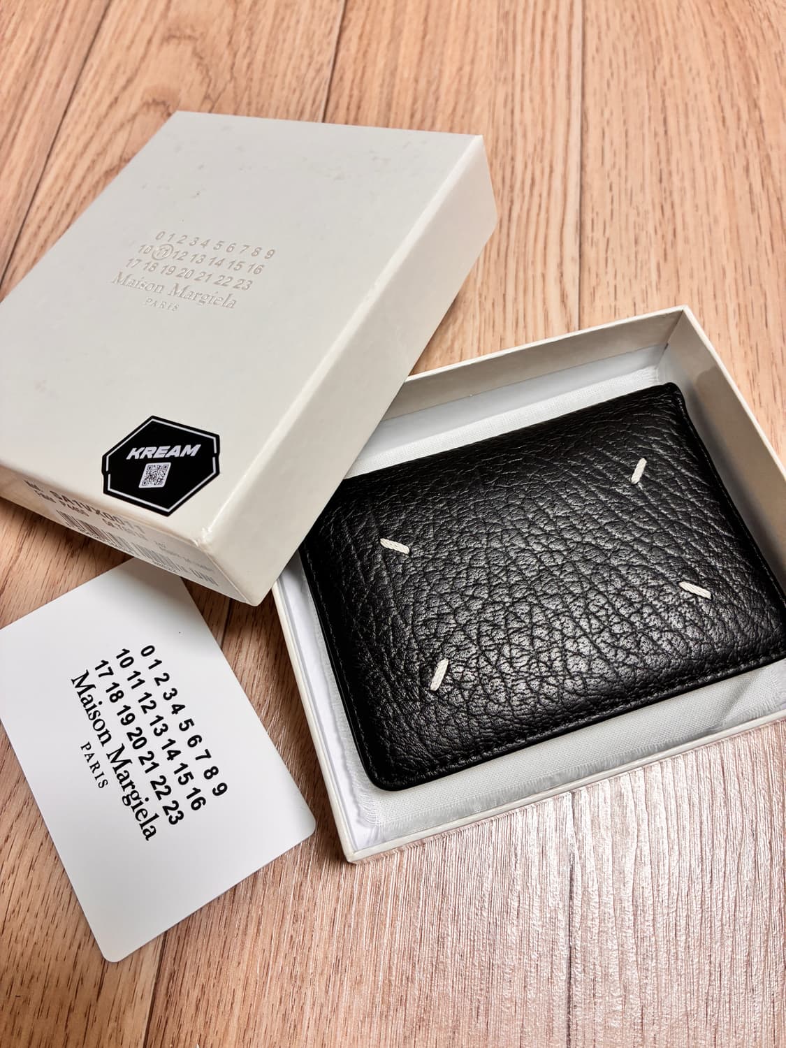 메종 마르지엘라 보빈 레더 카드 홀더 블랙 (카드지갑) 상품이미지1