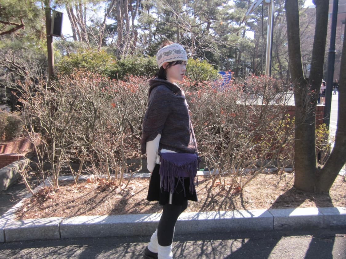 히피 제주 니트 판쵸(착샷O) 상품이미지8