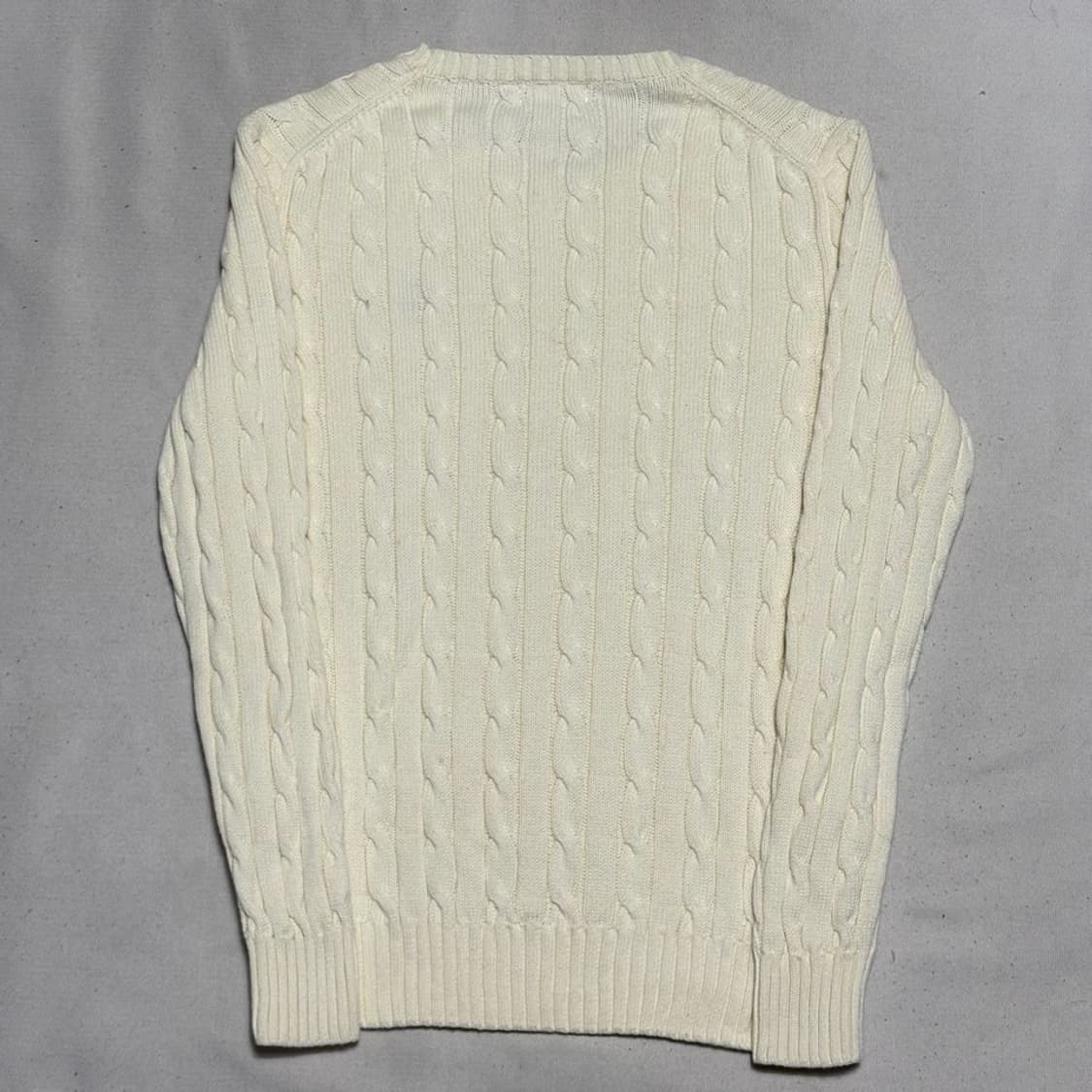 LG 폴로 랄프로렌 피마코튼 아이보리 케이블 니트 상품이미지3