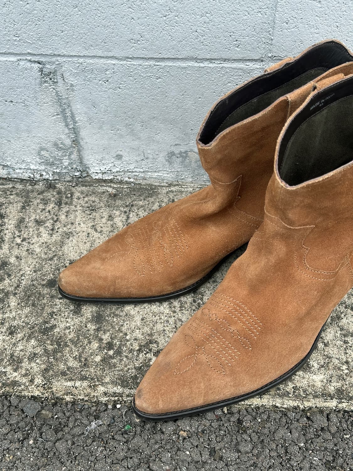 브라운 스웨이드 웨스턴 부츠 상품이미지3