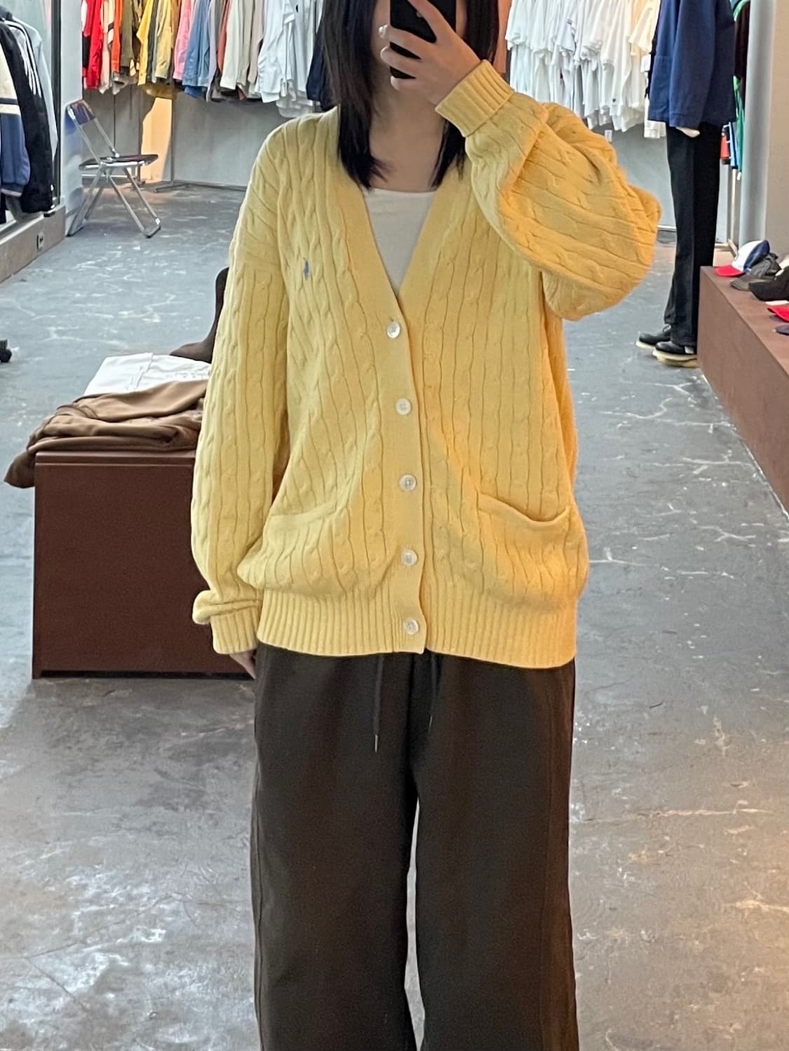 폴로 랄프로렌 자수로고 케이블 니트 가디건 H1349 상품이미지1