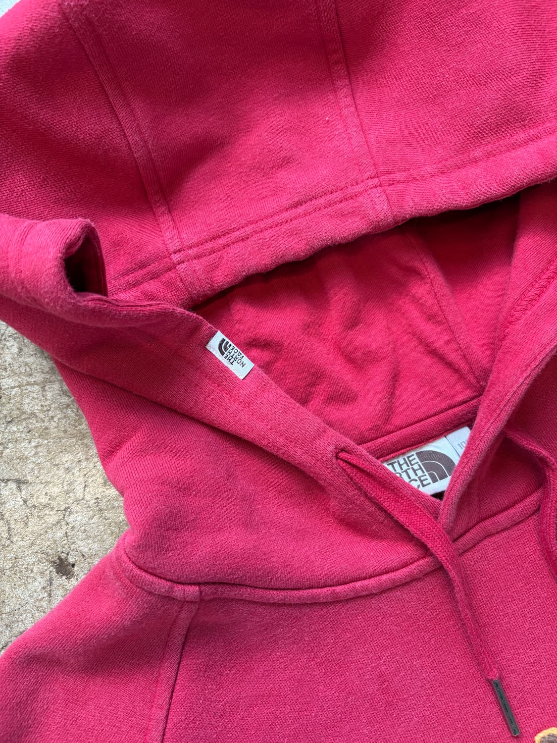 노스페이스 레드 부클 자수 빈티지 후디 상품이미지4