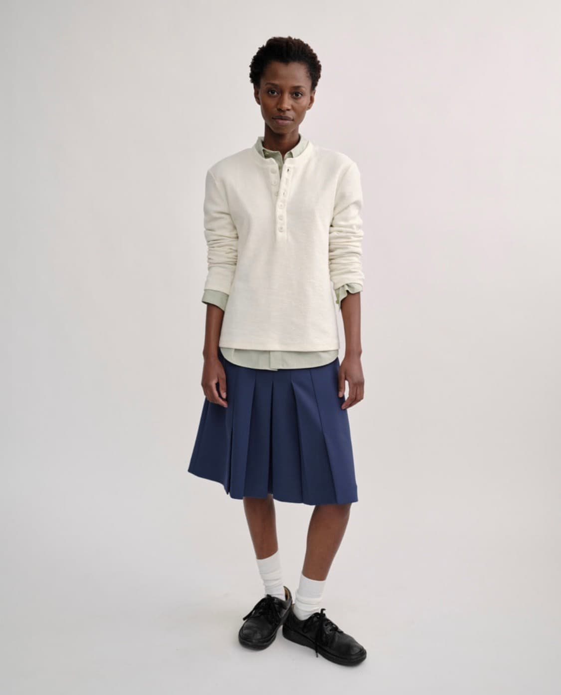 컬러컬러 /button henley neck(ivory) 상품이미지2