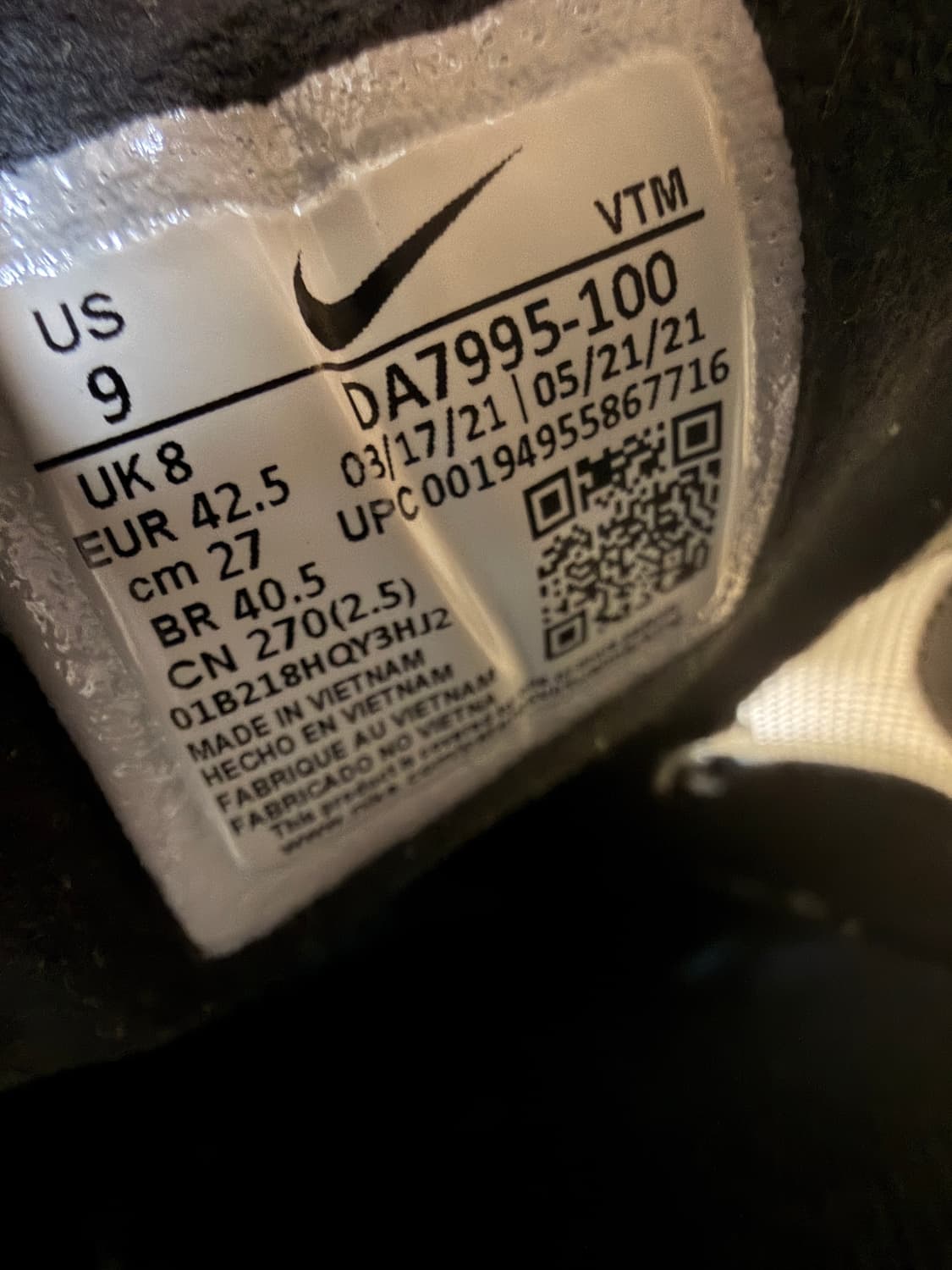 나이키 와플 원 써밋 화이트 270 상품이미지6