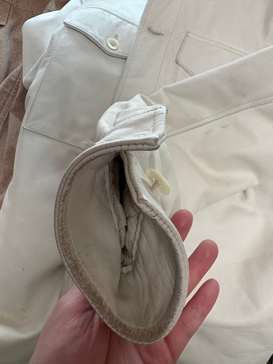 메종 마르지엘라 h&m 레더 코트 상품이미지5