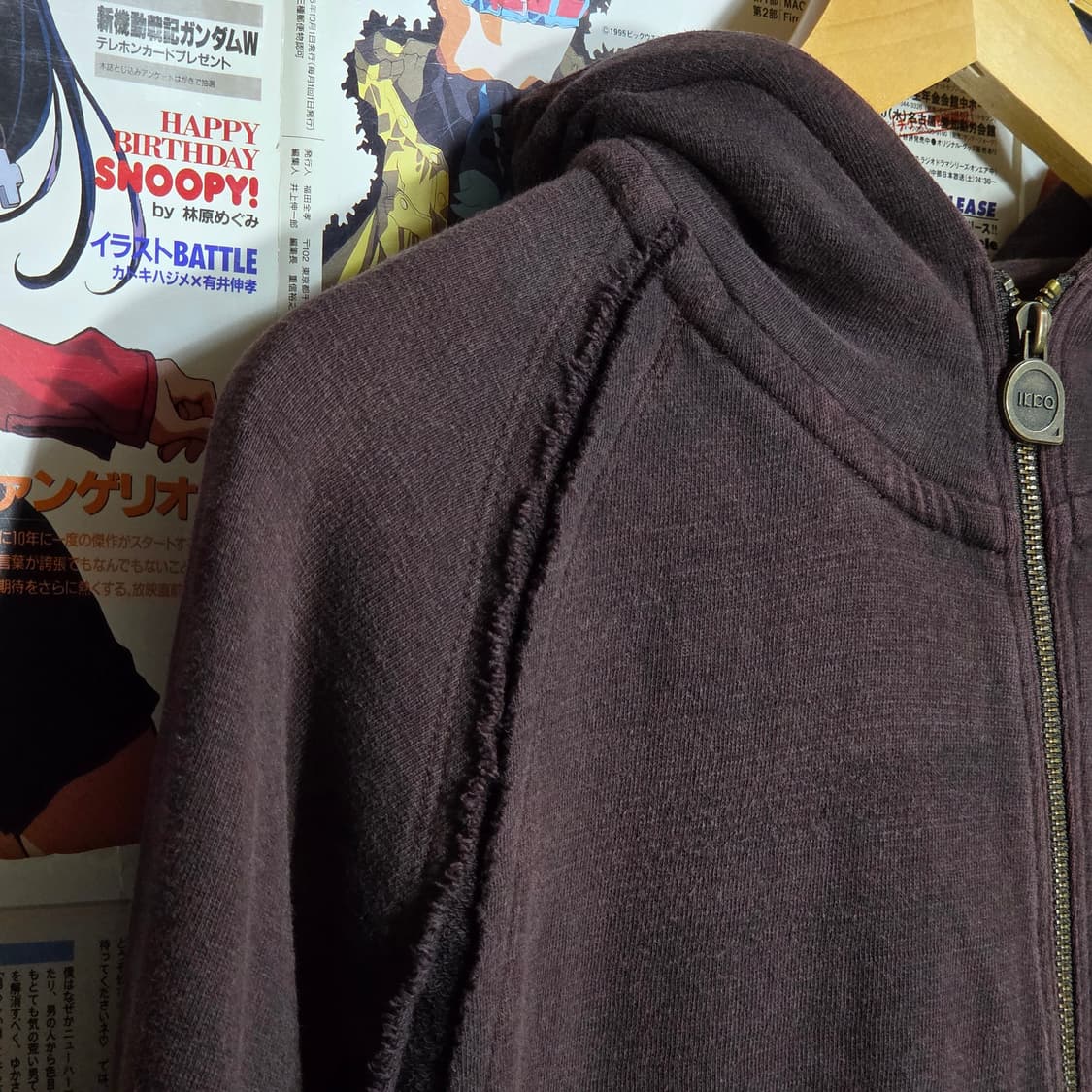 JPN 사이드 절개 그런지 아노락 후드티 상품이미지3