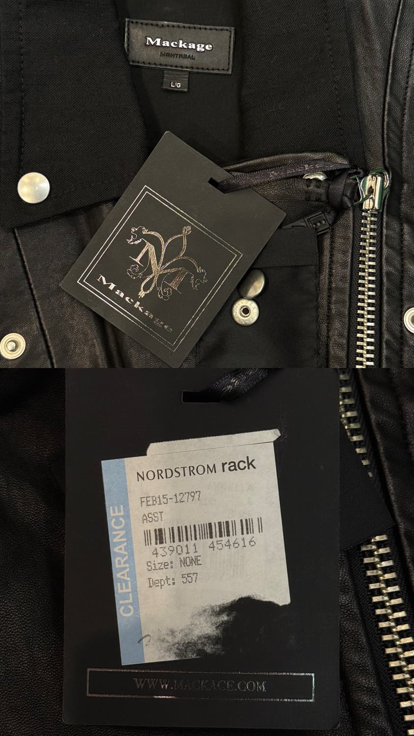 Mackage Minella 캔버스&레더 바이커 자켓 상품이미지9