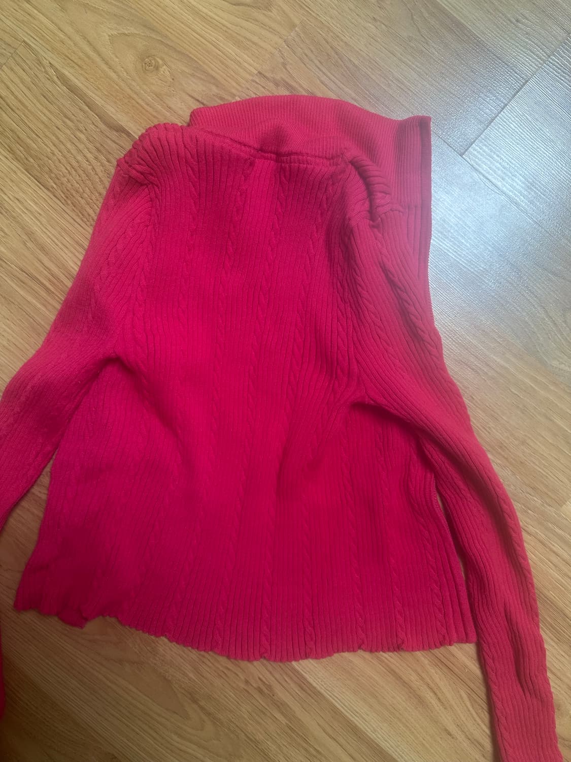 타미진스 니트집업 마젠타 상품이미지3