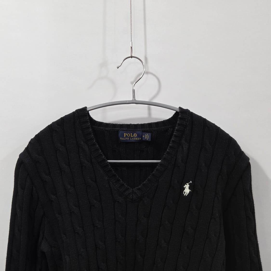 폴로랄프로렌 우먼 케이블 브이넥 니트 M 상품이미지2