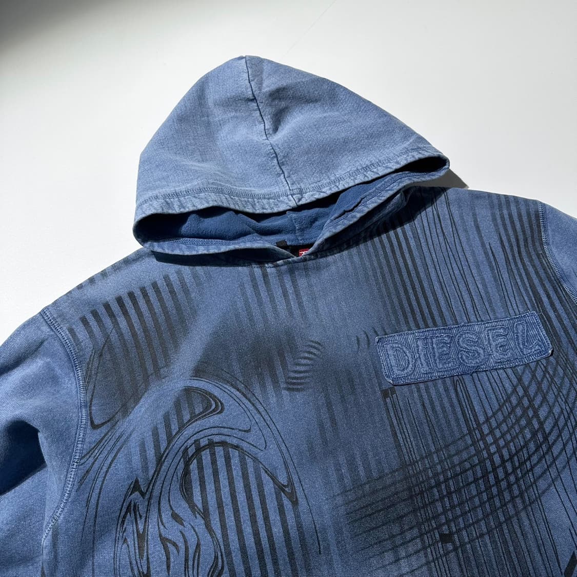 디젤 그래픽 로고 후드 상품이미지3