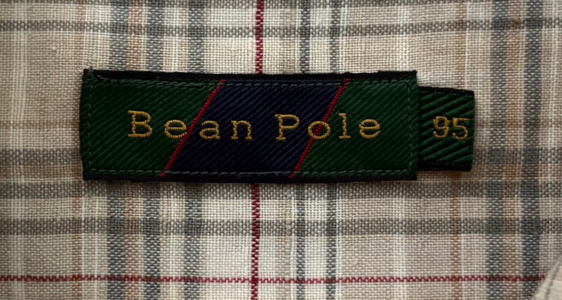 Bean Pole 빈폴 베이지 린넨 체크 셔츠 상품이미지4
