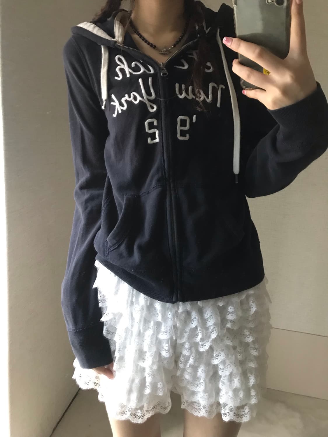 아베크롬비 네이비 슬림핏 후드집업 상품이미지2